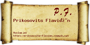 Prikosovits Flavián névjegykártya
